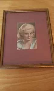 1930s Actress Jean Harlow Vintage Hand Tinted Hand Colored Portrait Photo - Bild 1 von 5