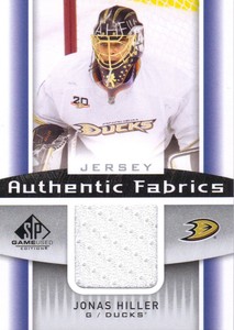 2013-14 SP Game Used Authentic Fabrics #AFJH Jonas Hiller