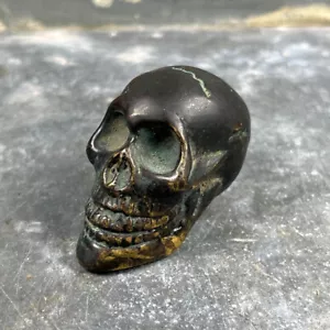 Crâne en bronze XIXᵉ siècle - Cabinet de curiosités, memento mori, vanité. - Foto 1 di 8