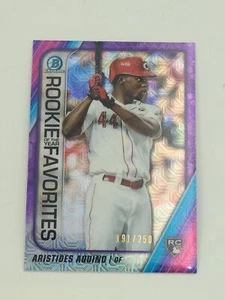 2020 Bowman Chrome ROYF-AAQ Aristides Aquino Mojo Purple Refractors /250 RC - Bild 1 von 2