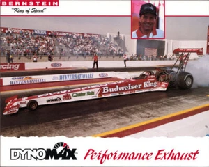 "Kenny Bernstein" "Budweiser King" "Dyno Max" ORIGINAL Vintage HANDOUT! - Picture 1 of 2