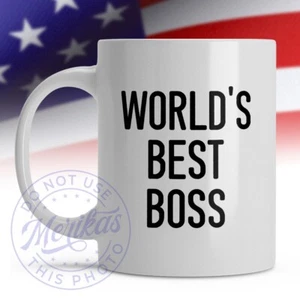 Mug Gift, World's Best Boss, 11oz Ceramic Coffee Mug - Picture 1 of 2