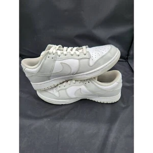 Nike Unisex Dunk Low Sneakers Shoes White Basketball Top Leather W10 M8.5 - Picture 1 of 10