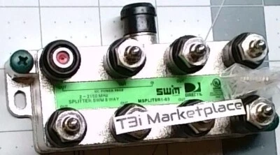 Qty 2 - DirecTV SWM - MSPLIT8R1-03 - 8-Way - 2150 Mhz - Green Splitter - Image 1 of 4
