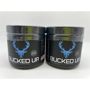 Bucked Up Pre-Workout Powder Blue Raz 25 Servings Exp 08/25 Lot of 2 - Picture 1 of 12