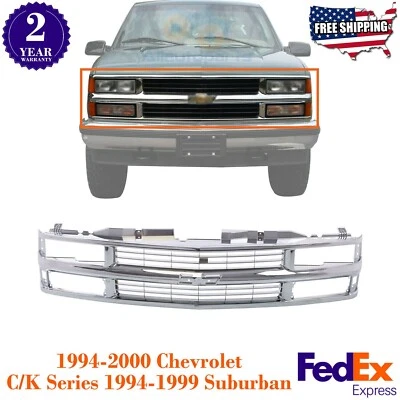 Conjunto de rejilla cromada para camioneta Chevrolet serie C/K Suburban 1994-2000 Foto 1 de 4