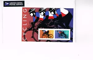 RADFAHREN USPS 1996 50 ¢ BRIEFMARKEN VERSIEGELT SOUVENIRBLATT NEUWERTIG - Bild 1 von 1