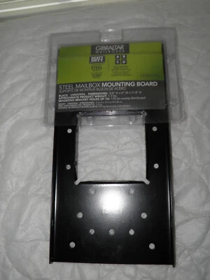 Gibraltar Mailboxes UMBS0B06 Galvanized Steel Black Mailbox Mounting Board - Image 1 of 3