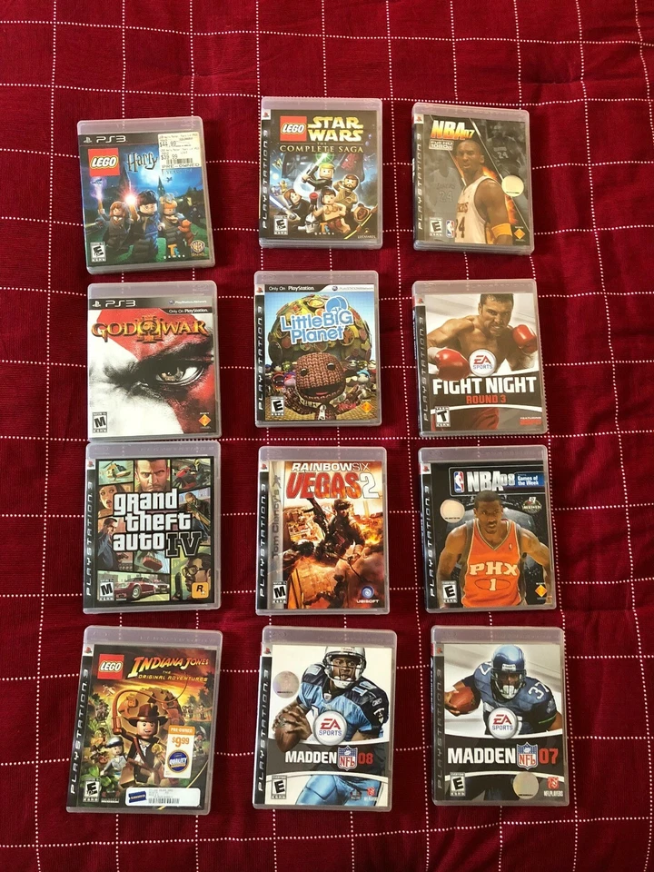 Lot of 12 PS3 games used: Harry Potter, Star Wars, NBA07, Grand Theft Auto, Indi - Image 1 of 1