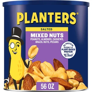 PLANTERS Salted Mixed Nuts Peanuts Almonds Cashews Brazil Nuts and Pecans - Picture 1 of 12