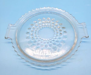 Elegante bandeja de plato de cate para galletas de limón con mango de vidrio 7" borde festoneado - Imagen 1 de 3