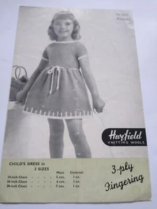 Knitting pattern dress childs 3 ply - Picture 1 of 1