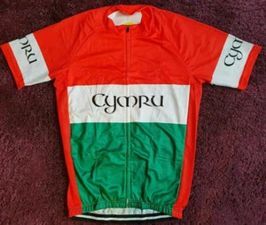 Herren Retro Wales Cymru Radtrikot Fahrradtrikot Radshirt Radsport Tops - Bild 1 von 4