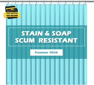 Shower Curtain Liner Light Weight PEVA, Shower Liner 72X72 Inches, Waterproof, N - Picture 1 of 9
