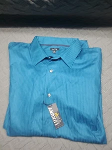 NEW W/TAGS Apt. 9 XL MENS BUTTON UP OXFORD TEAL LONG SLEEVED SHIRT Modern Fit - Picture 1 of 9