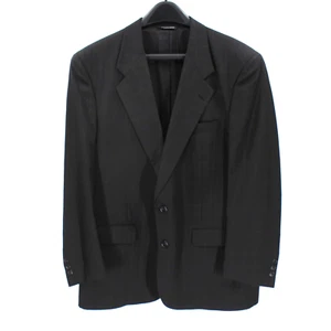 Christian Dior Grey Windowpane Check Wool Single Breasted Sport Coat Blazer 46 - Picture 1 of 8