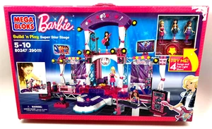 MEGA BLOKS Barbie Build 'n Play Super Star Stage Playset 80247 - 290 pieces New - Picture 1 of 6