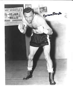 CARMEN BASILIO 8X10 SIGNED PHOTO BOXING PICTURE AUTOGRAPHED IN PERSON GYM - Picture 1 of 1