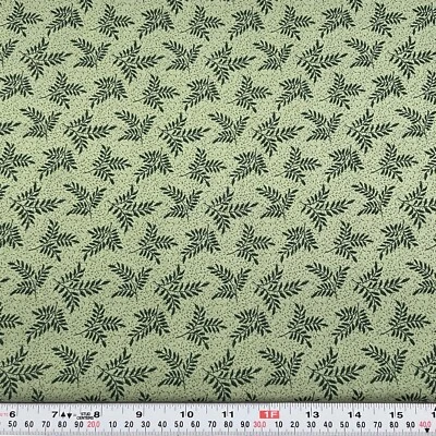 Paint Box 2000 Thimbleberries RJR Fabrics Green Cotton Fabric Remnant 23" x 43" - Image 1 of 2