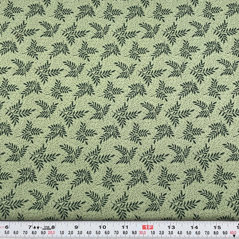 Paint Box 2000 Thimbleberries RJR Fabrics Green Cotton Fabric Remnant 23" x 43" - Image 1 of 2