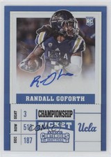 2017 Contenders Draft Picks Championship Ticket 1/1 Randall Goforth Auto a8r