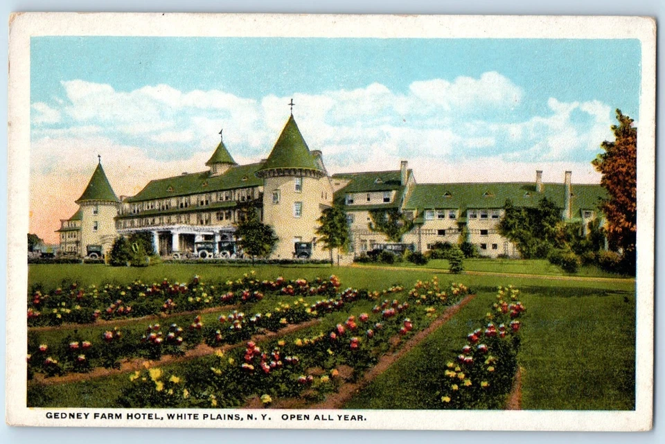 c1920 White Plains New York Vintage Postcard Gedney Farm Hotel Edward Crandall - Image 1 of 2