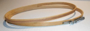 VTG Oval Steel Screw Tension FELT LINED CUSHION Wood Embroidery Hoop 5"x 9" USA - Picture 1 of 6