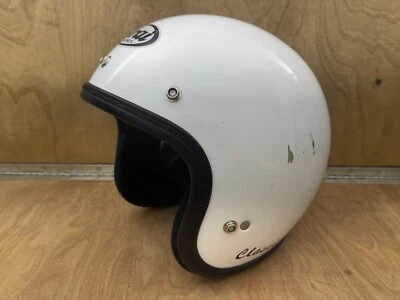 Casco de motocicleta vintage años 80 ARAI CLASSIC blanco cara abierta XL Snell 85 DOT Foto 1 de 4