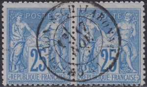 Frankreich: Ain / Càd Central CHÂTILLON-S-CHALARONNE Auf Paar Der Nr. 78, Selten - Bild 1 von 2