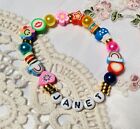 Customizable girl  phone charm and bracelet handmade, choose a name and length.