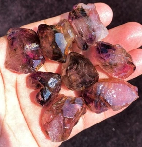 ¡Diamante 97,6 g 8 piezas! Cristal de amatista para cabello esquelético Super Seven Zimbabwe ie3926 - Imagen 1 de 12