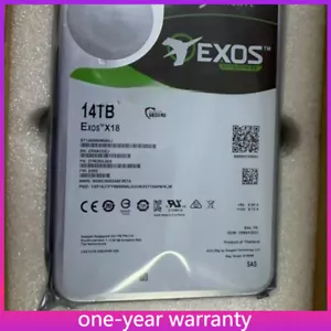 New Seagate ST14000NM004J Exos X18 7200 14TB RPM 3.5 inch Hard drive - Picture 1 of 3
