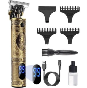 TAGLIA CAPELLI PROFESSIONALE REGOLA BARBA RASOIO ORO ELETTRICO RETRO DISPLAY NEW - Imagen 1 de 1
