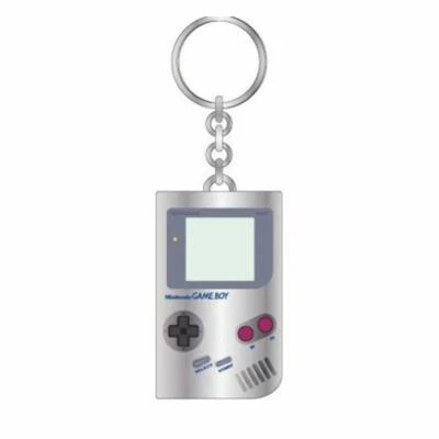 New Nintendo Gameboy Silver Metal Key Chain by Bioworld - Image 1 of 2