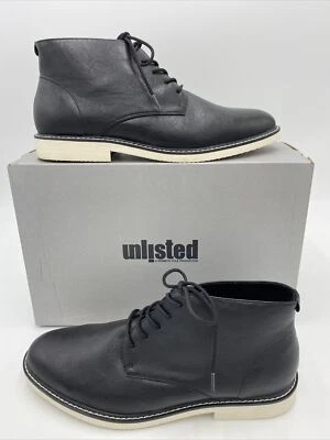 NIB Kenneth Cole Unlisted Peyton Chukka Man's Black Boots Size 11.5 M - Image 1 of 4