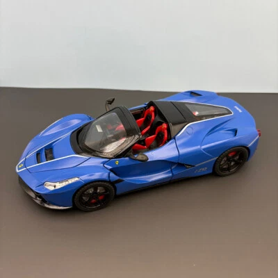 2024 Ferrari Rafa Convertible 1:22 Diecast Model - Blue - Image 1 of 4