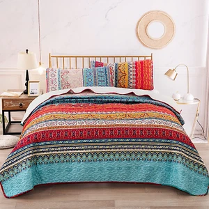 Tagesdecke 240X260 Cm Bettüberwurf Boho Stil Steppdecke Doppelbett Gesteppt NEU - Bild 1 von 9