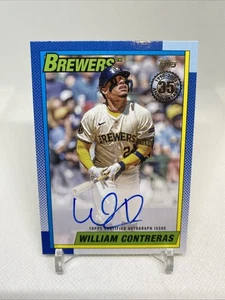 2025 Topps Series 2 WILLIAM CONTRERAS 1990 AUTO Autograph On Card Brewers - Bild 1 von 5