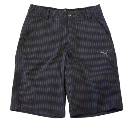 Puma Black Pinstripe Flat Front 10.5" Drycell Golf Shorts Size 30 - Image 1 of 4