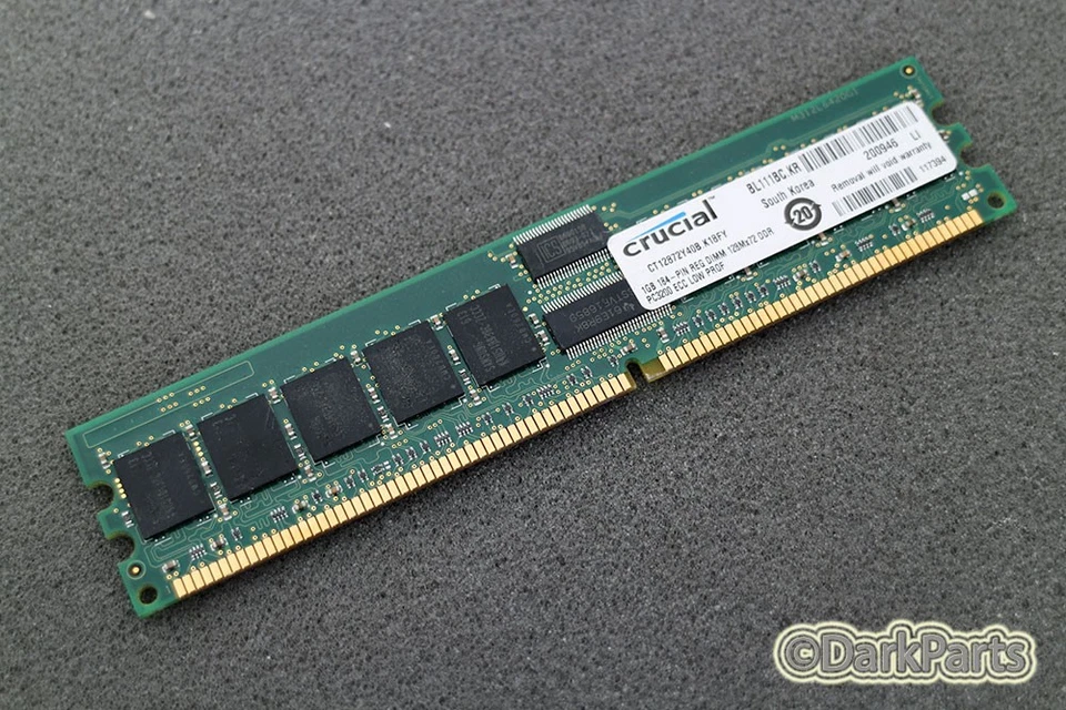 Crucial CT12872Y40B.K18FY 1GB PC3200 REG ECC Server Memory RAM - Image 1 of 1