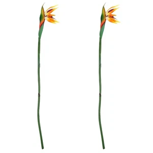  2 Pack Artificial Bird of Paradise Flowers Faux Strelitzia Plant - Picture 1 of 12