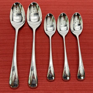 5pc Lot Dansk TORUN Japan Stainless Glossy 2-SERVING & 3-PLACE/OVAL SOUP SPOONS - Picture 1 of 9