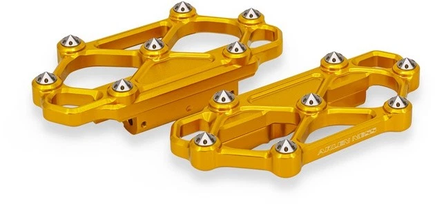 Arlen Ness Diamond Passenger Floorboards Gold #410-061 Harley Davidson Foto 1 de 1