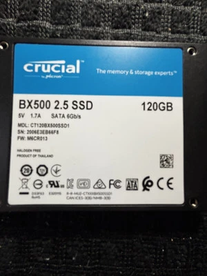 Crucial BX500 120GB,Internal,2.5 inch (CT120BX500SSD1) Solid State Drive - Image 1 of 4