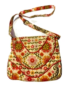 Borsa Vera Bradley modello folkloristico mod arancione rosa verde rara - Foto 1 di 8