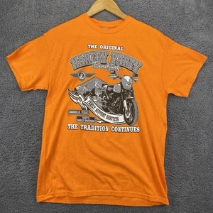 Gildan Shirt Men M Heavy Cotton Harley Davidson Party Tripps Benefit Biker Crew - Picture 1 of 10