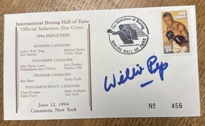 Willie Pep Signed & Autographed 1994 International Boxing Hall Of Fame Cachet - Picture 1 of 2