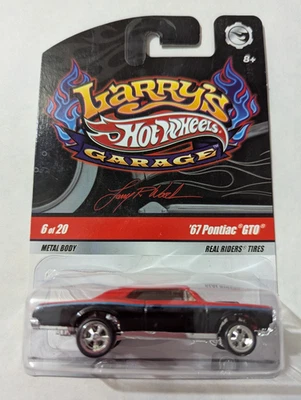 Pontiac GTO negro y rojo Hot Wheels Larry's Garage 6 de 20 ’67 Real Riders Foto 1 de 3