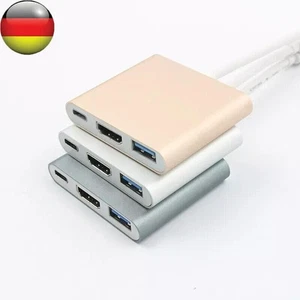 USB 3.1 Typ-C na HDMI USB 3.0 USB-C Adapter AV Multiport 3-w-1 Konwerter 4K - Zdjęcie 1 z 13