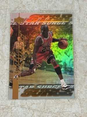 1999-00 Upper Deck Star Surge Michael Jordan #S1 HOF Bulls 90s NBA Insert Rare - Image 1 of 2